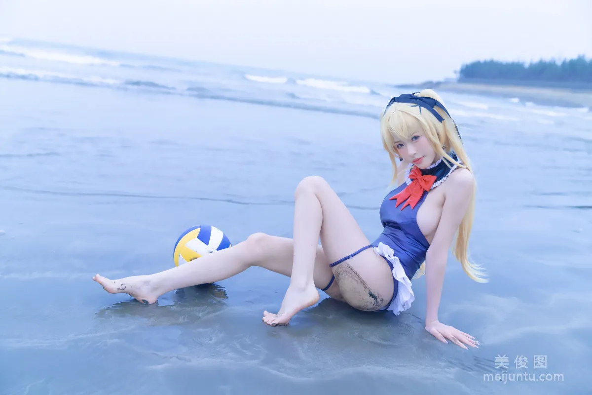 [Web Idols] Beauty Qingshui Younai - Marie Rose Blue Swimsuit photo 28