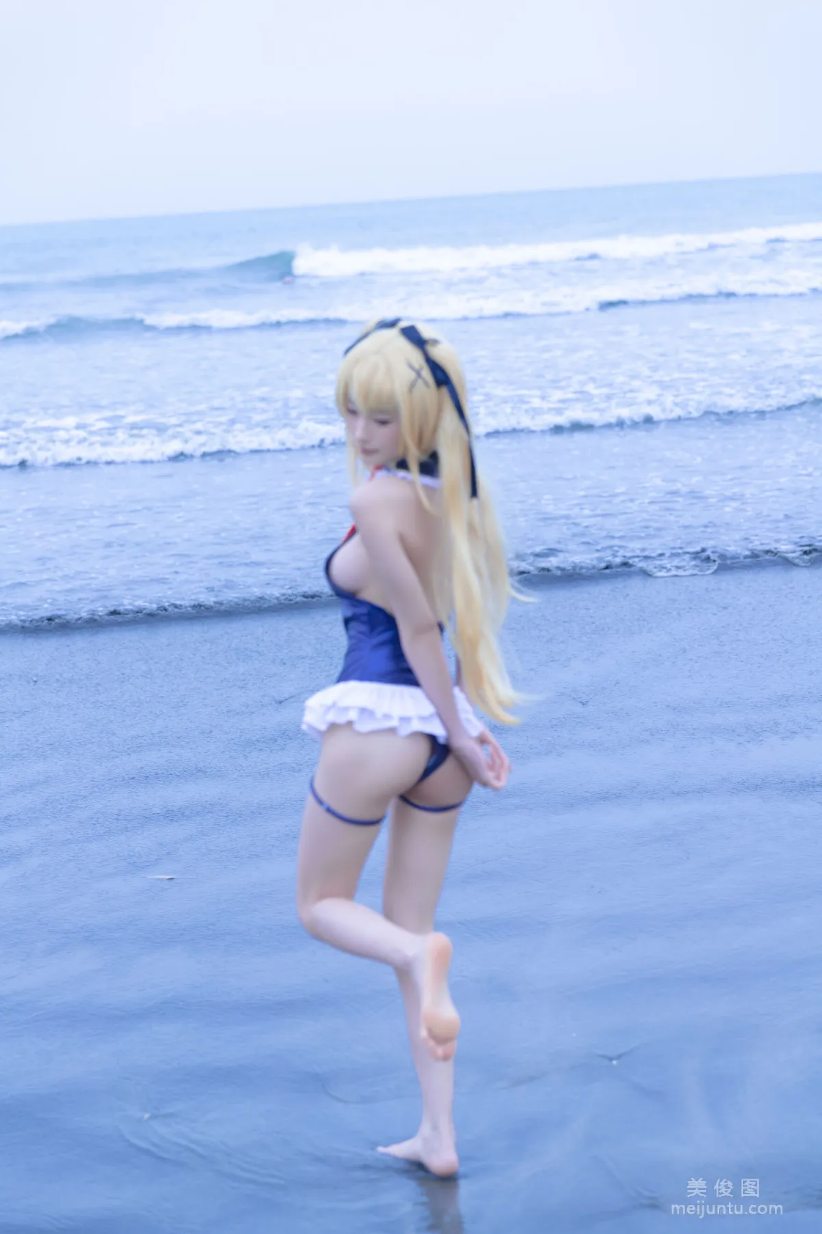 [Web Idols] Beauty Qingshui Younai - Marie Rose Blue Swimsuit photo 18