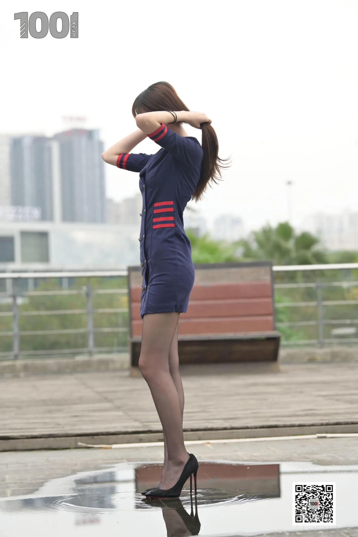 [One Thousand and One Nights] Model Tui Tui, Online Love Meeting 3, Beautiful Legs and Silk Stockings Photo Set photo 47