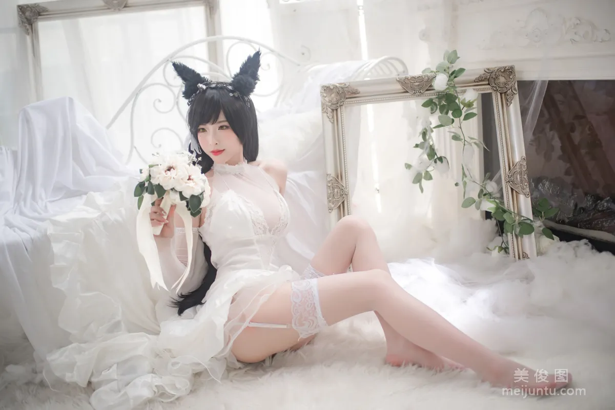 [Cosplay] Beauty Qingshui Younai - Atago Wedding Dress photo 25