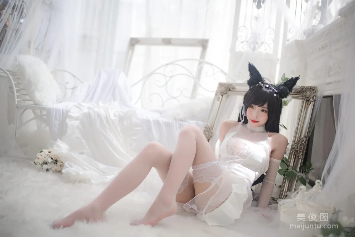 [Cosplay] Beauty Qingshui Younai - Atago Wedding Dress photo 23