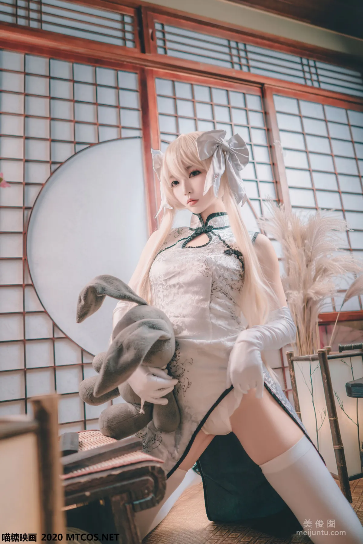 [Miaotang Yinghua] HML.009 Silver Silk Qipao Photo Set photo 11