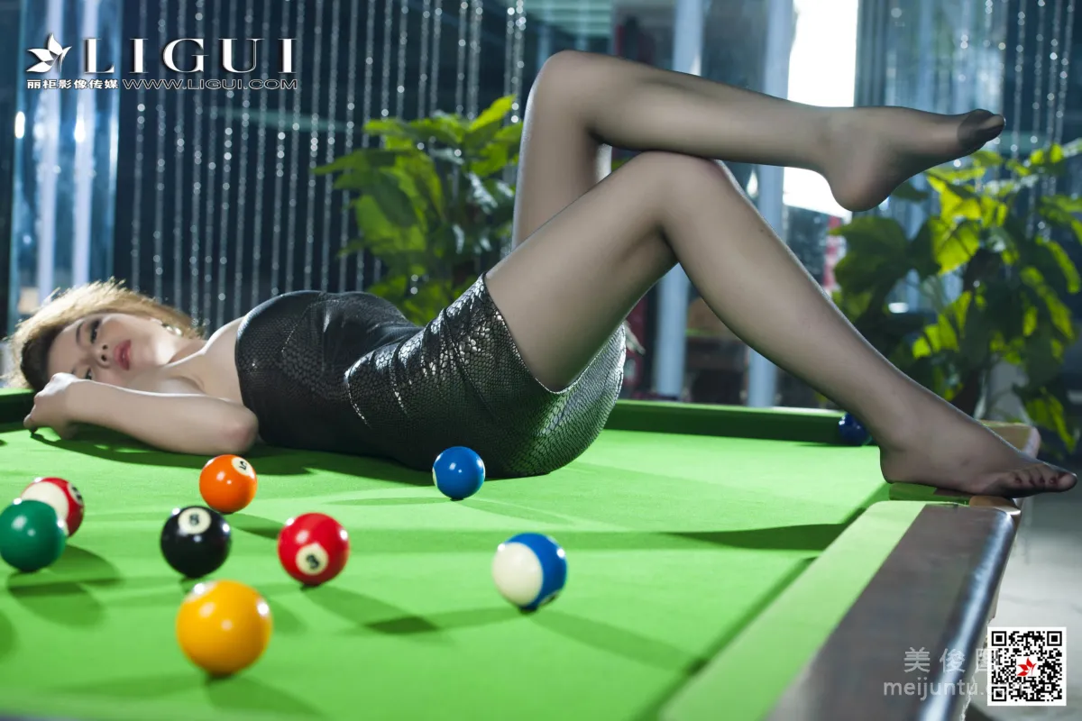 Model 小娜《黑丝台球女郎》 [丽柜Ligui] 写真集46