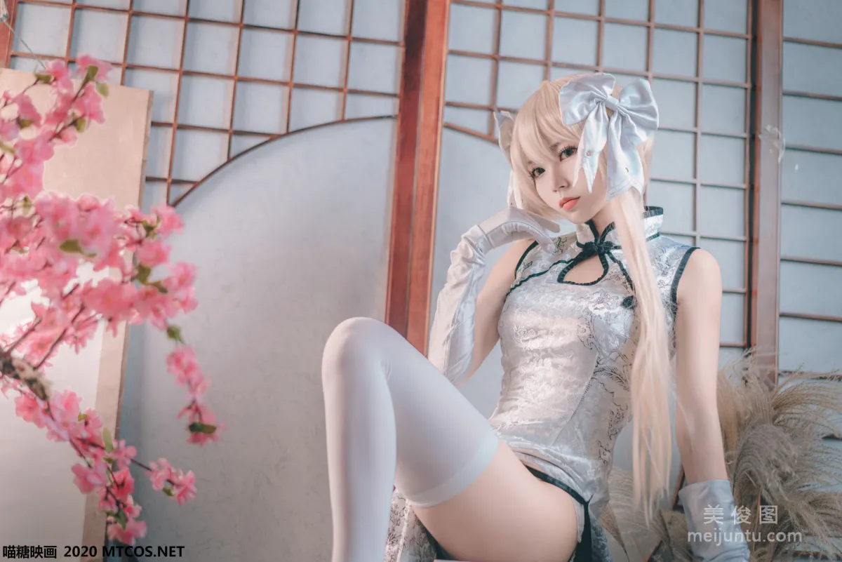 [Miaotang Yinghua] HML.009 Silver Silk Qipao Photo Set photo 17