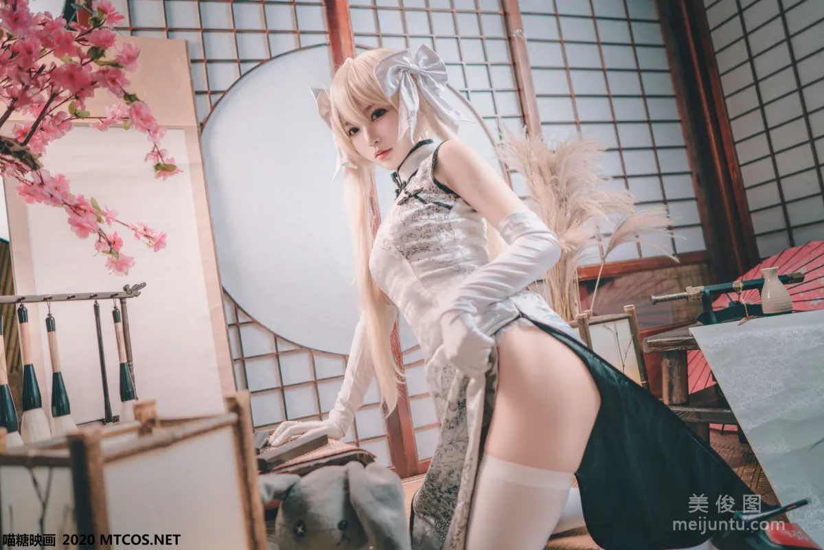 [Miaotang Yinghua] HML.009 Silver Silk Qipao Photo Set photo 14