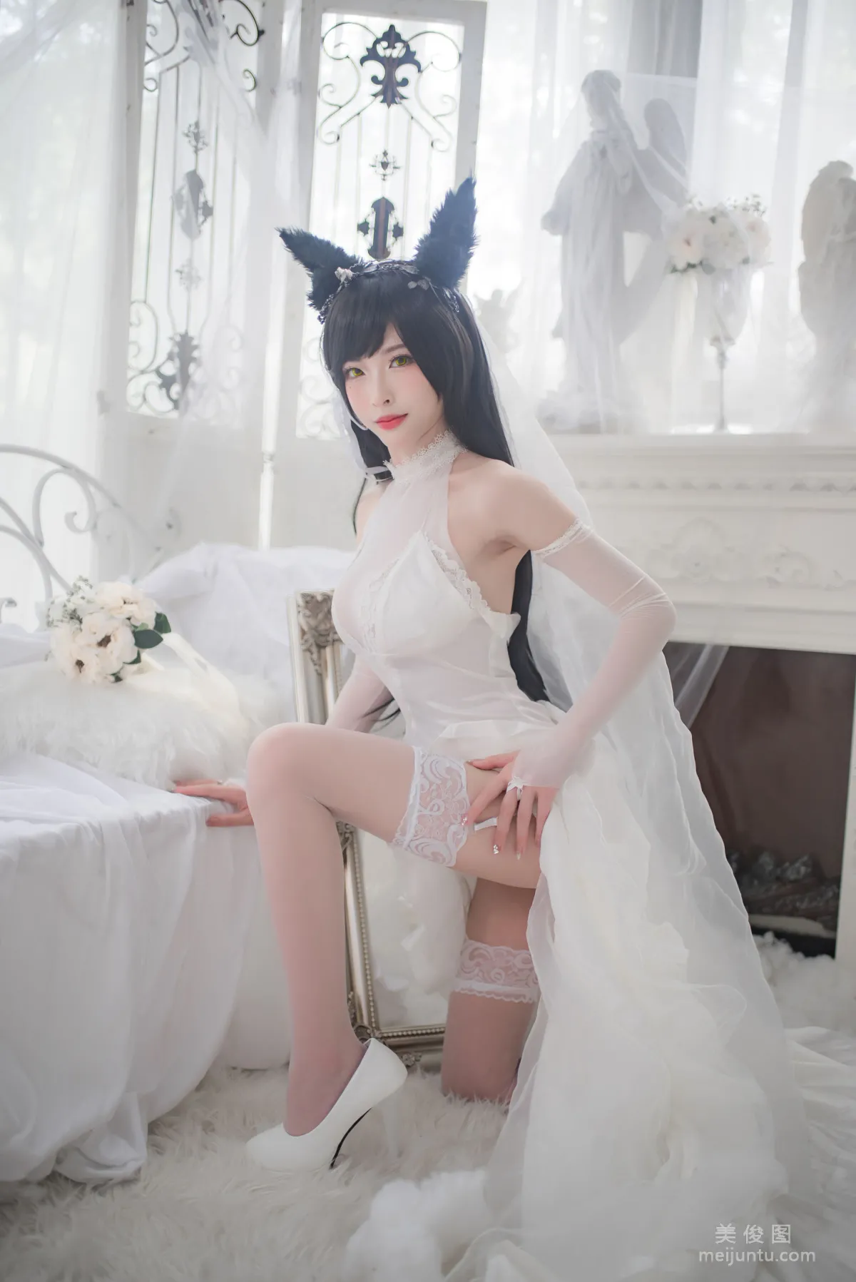 [COS福利] 尤物清水由乃 - 愛宕婚紗 12