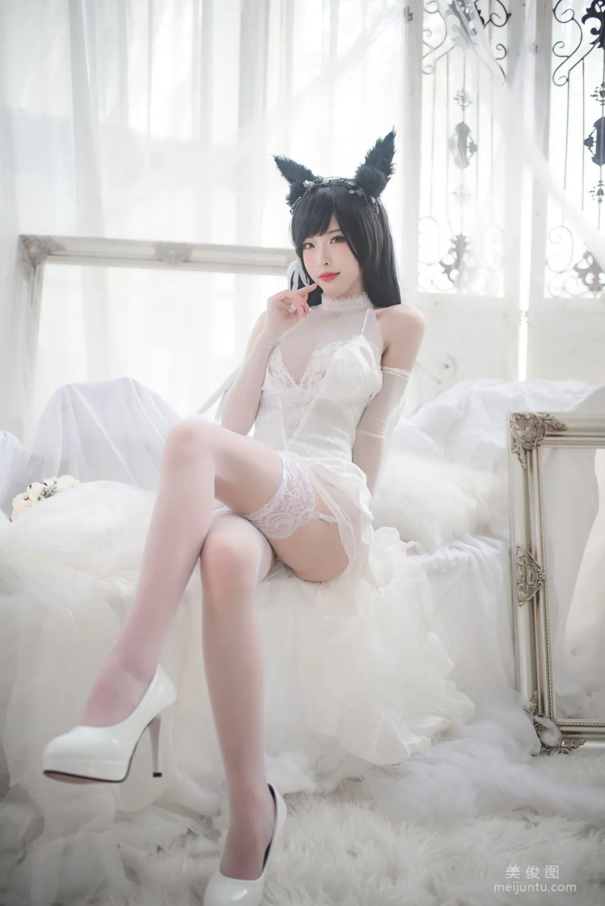 [Cosplay] Beauty Qingshui Younai - Atago Wedding Dress photo 6