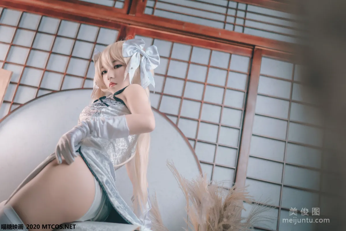 [Miaotang Yinghua] HML.009 Silver Silk Qipao Photo Set photo 22