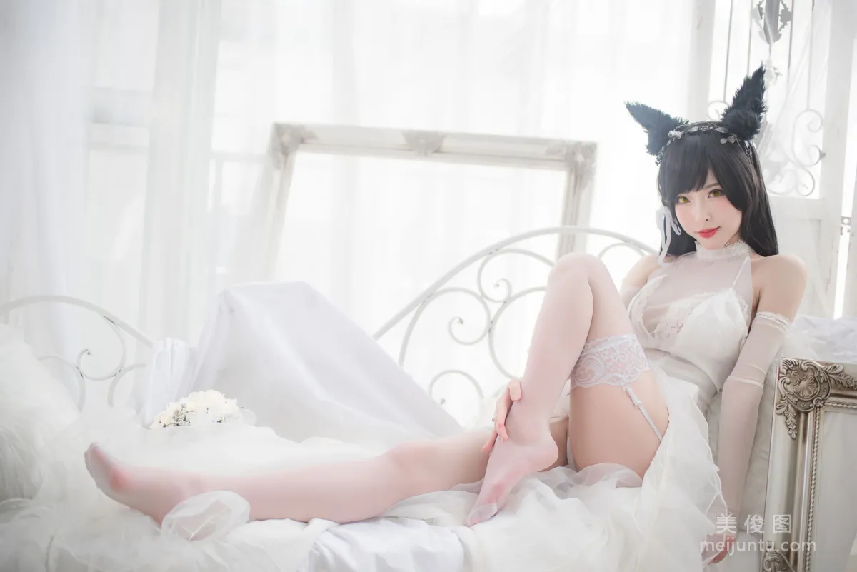 [Cosplay] Beauty Qingshui Younai - Atago Wedding Dress photo 9