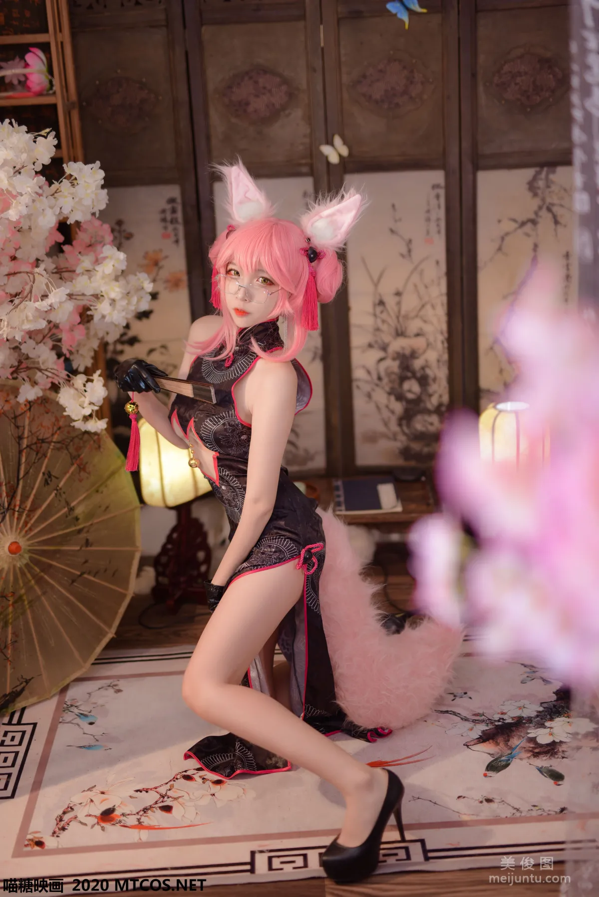 [喵糖映画] HML.002 《旗袍狐耳》 写真集31