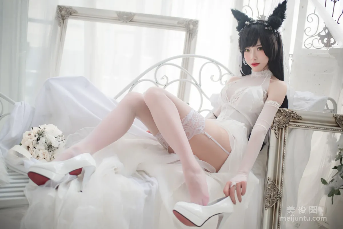 [Cosplay] Beauty Qingshui Younai - Atago Wedding Dress photo 7