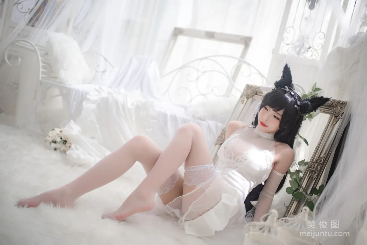 [Cosplay] Beauty Qingshui Younai - Atago Wedding Dress photo 22