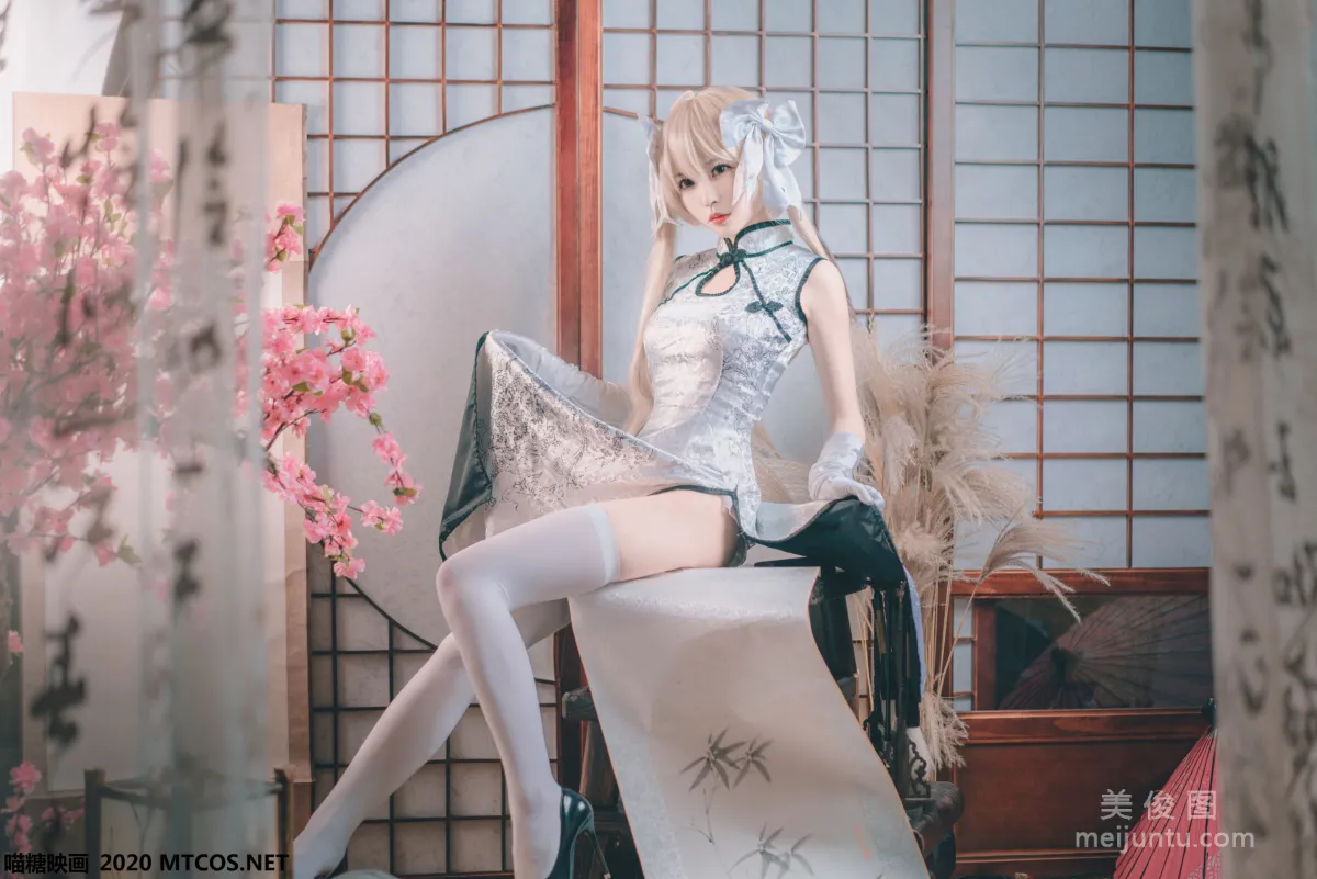 [Miaotang Yinghua] HML.009 Silver Silk Qipao Photo Set photo 20