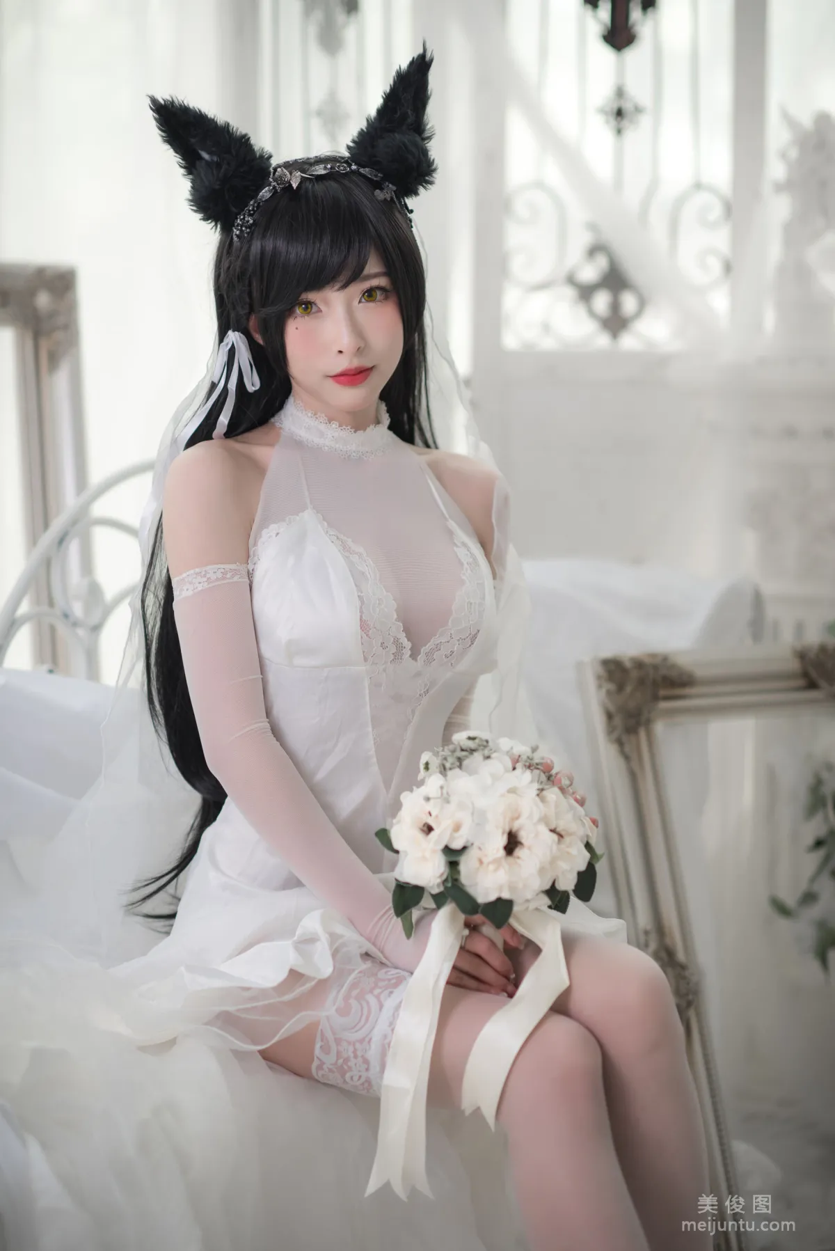 [Cosplay] Beauty Qingshui Younai - Atago Wedding Dress photo 1
