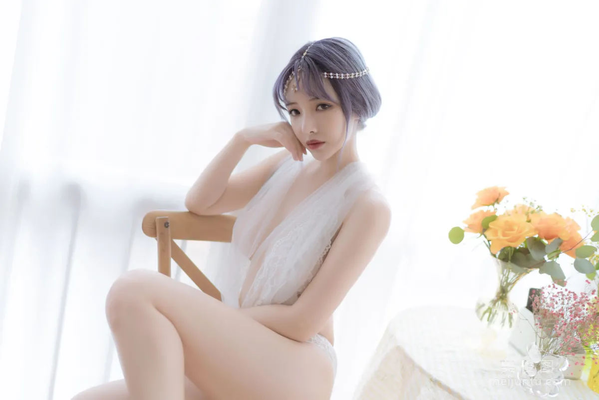 [COS Photo] Anime Blogger Wenmei Bujiang Daoli - White Greece photo 4