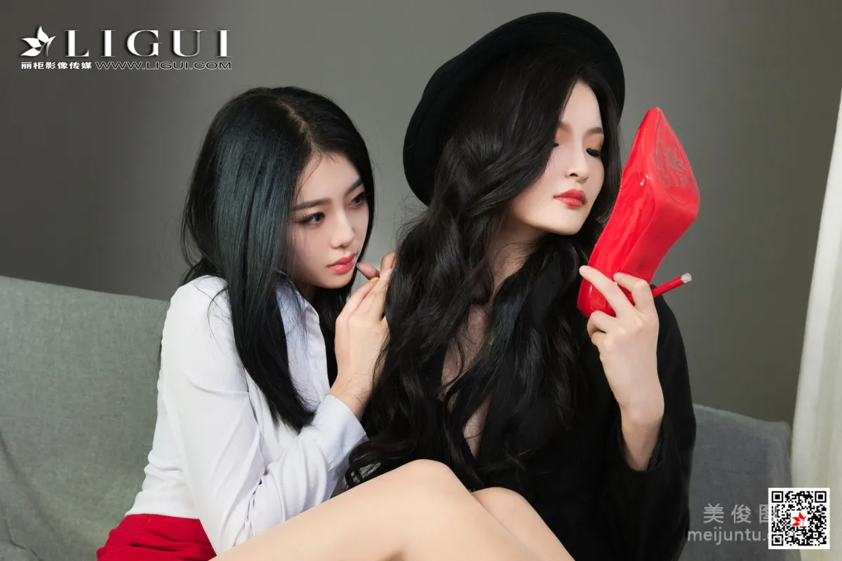 [丽柜Ligui]  小智贤&苏黎 《双生花-意思情缘》 丝足写真12
