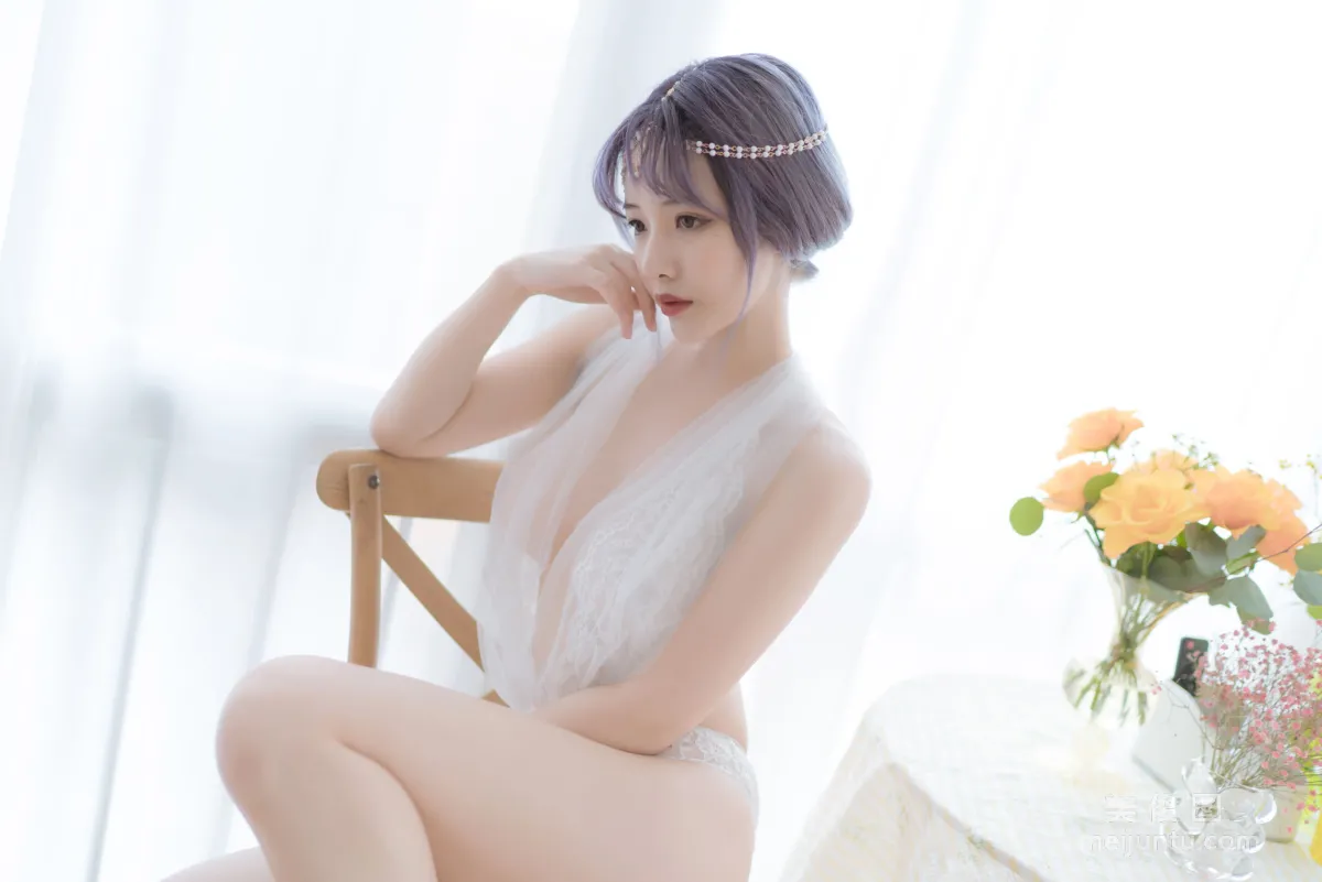 [COS Photo] Anime Blogger Wenmei Bujiang Daoli - White Greece photo 3
