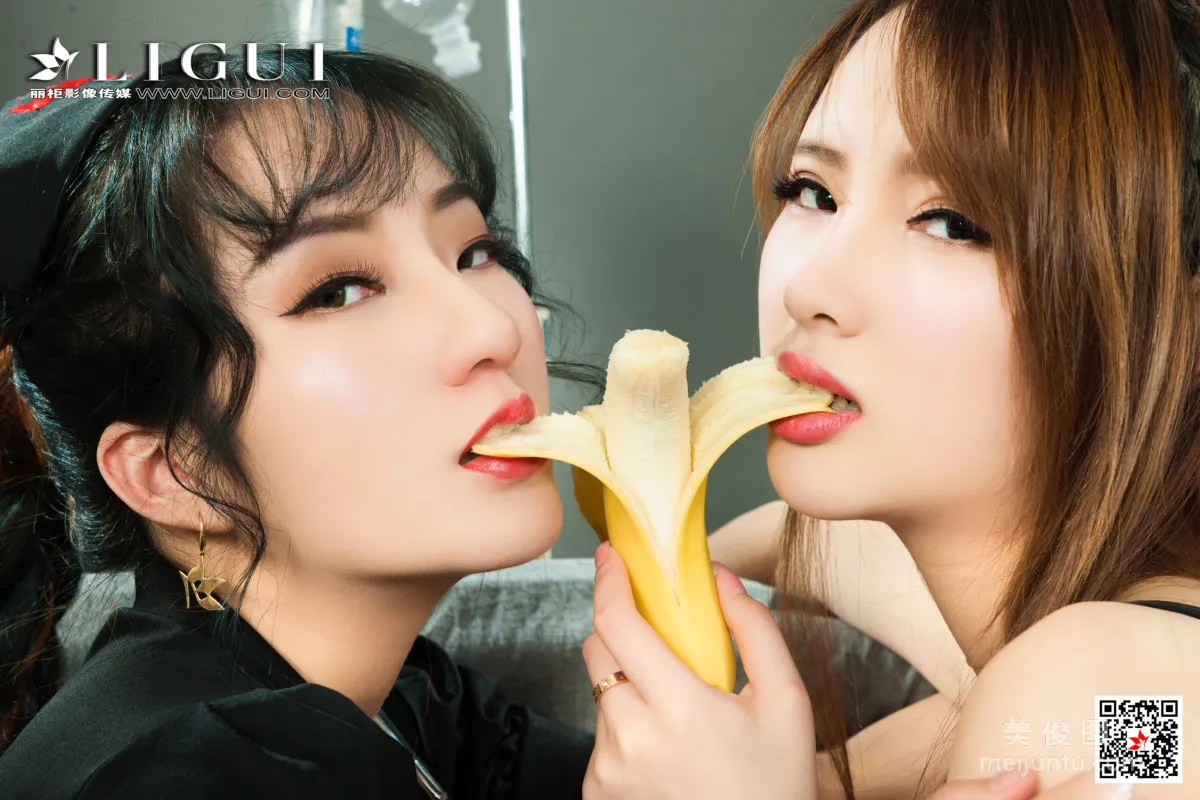 [丽柜Ligui]  汐汐&天天 《双生花-超级护理》 丝足写真45