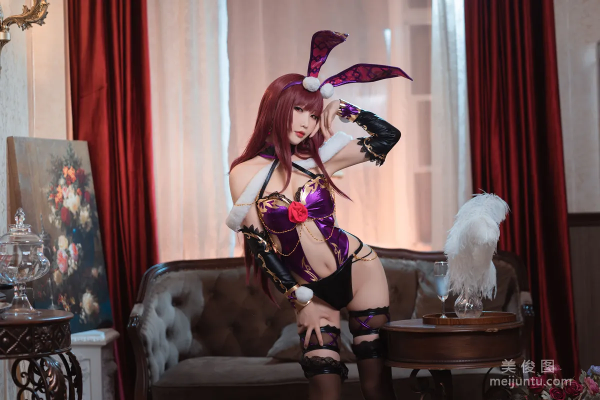 Cute Popular Coser Mianbing Xianer - Scathach Bunny Girl photo 3