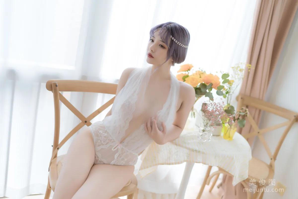 [COS Photo] Anime Blogger Wenmei Bujiang Daoli - White Greece photo 15