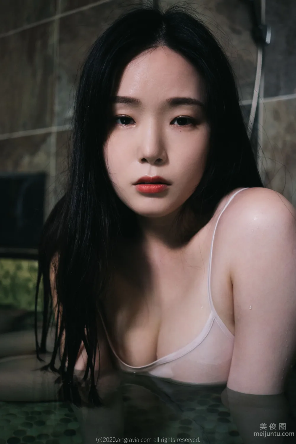 [ARTGRAVIA] VOL.159 PIA - Sexy Black Stockings + Wet Photo Shoot photo 35