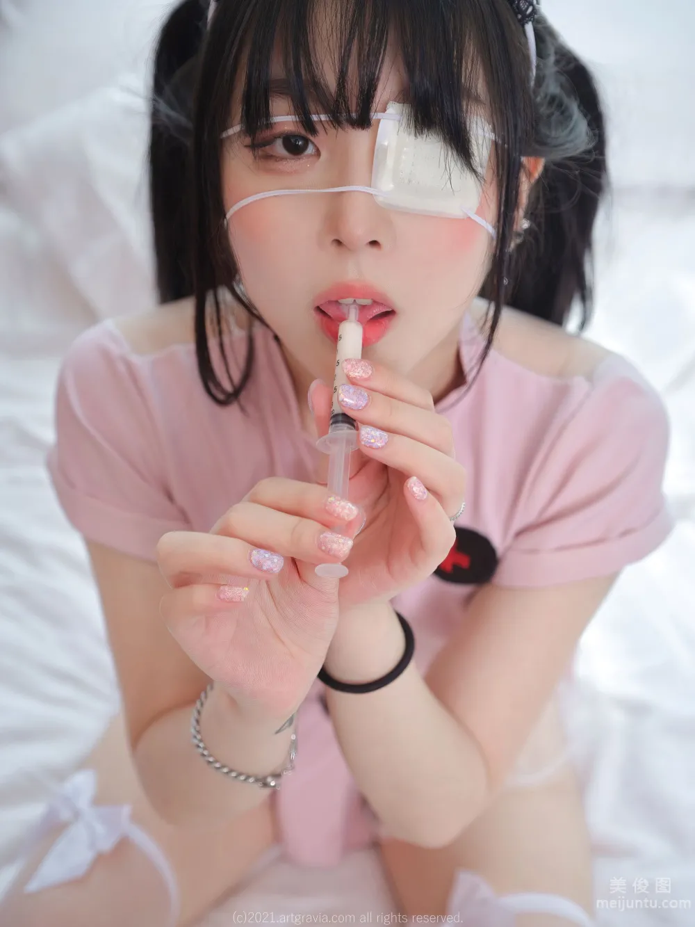 [ARTGRAVIA] VOL.311 JANG JOO - Black Stockings Shirt Temptation photo 73