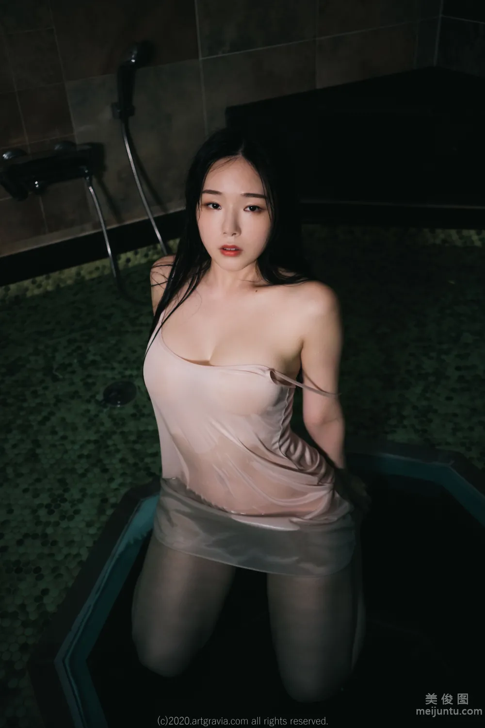 [ARTGRAVIA] VOL.159 PIA - Sexy Black Stockings + Wet Photo Shoot photo 50