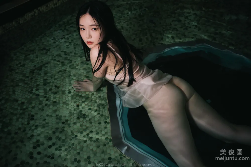 [ARTGRAVIA] VOL.159 PIA - Sexy Black Stockings + Wet Photo Shoot photo 51