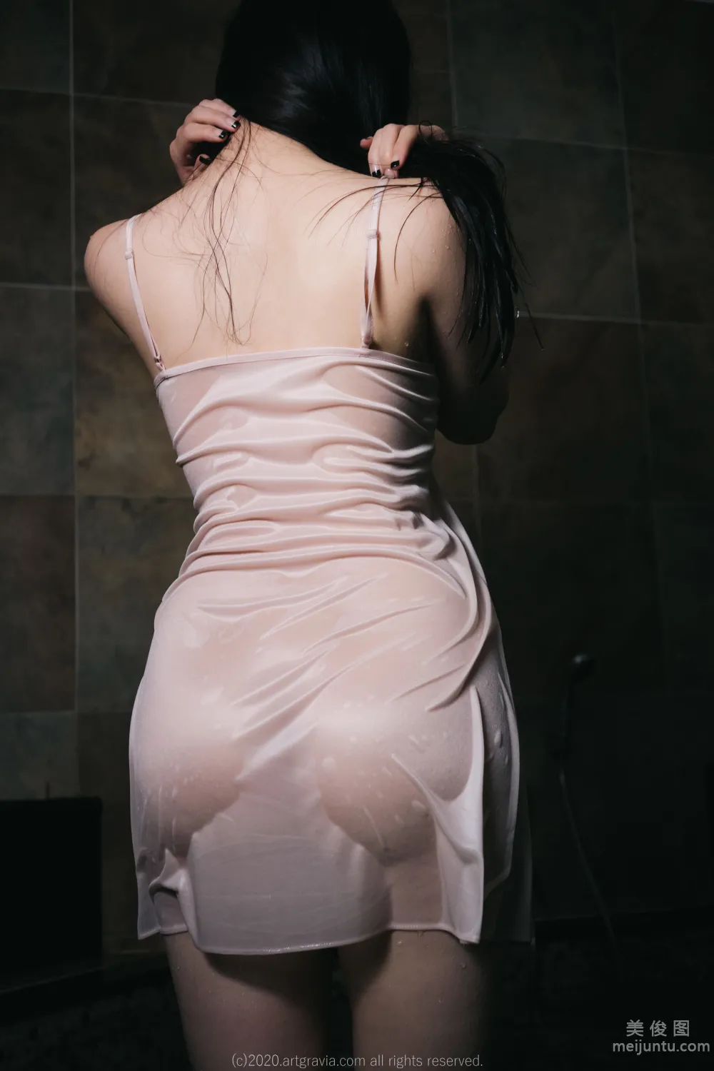 [ARTGRAVIA] VOL.159 PIA - Sexy Black Stockings + Wet Photo Shoot photo 33