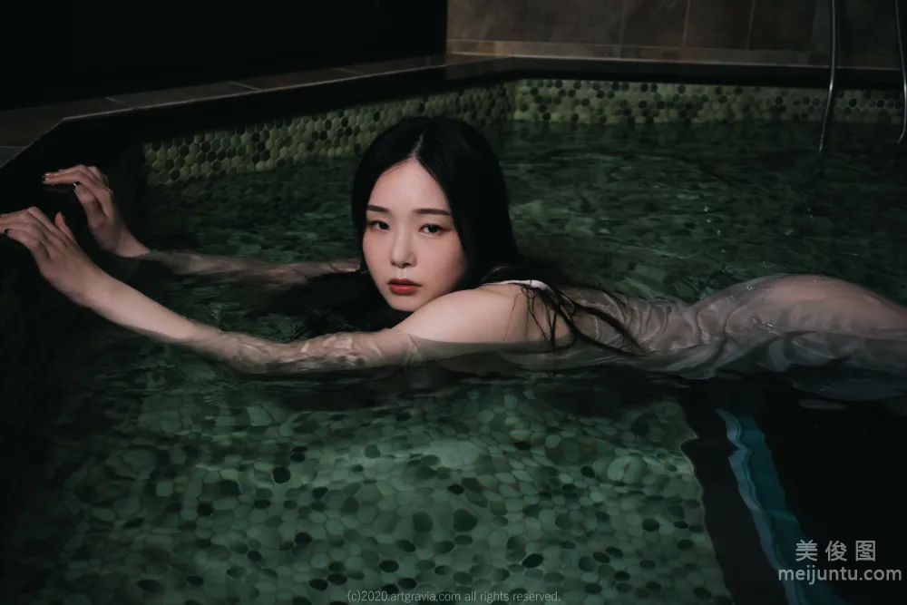 [ARTGRAVIA] VOL.159 PIA - Sexy Black Stockings + Wet Photo Shoot photo 43