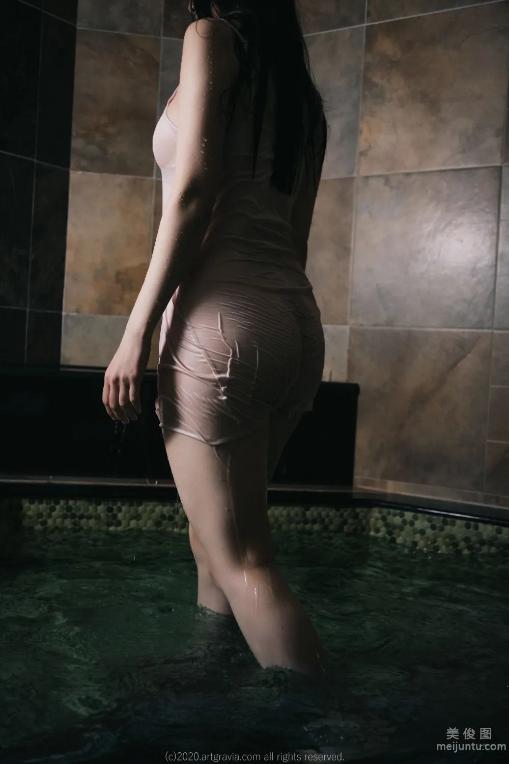[ARTGRAVIA] VOL.159 PIA - Sexy Black Stockings + Wet Photo Shoot photo 42
