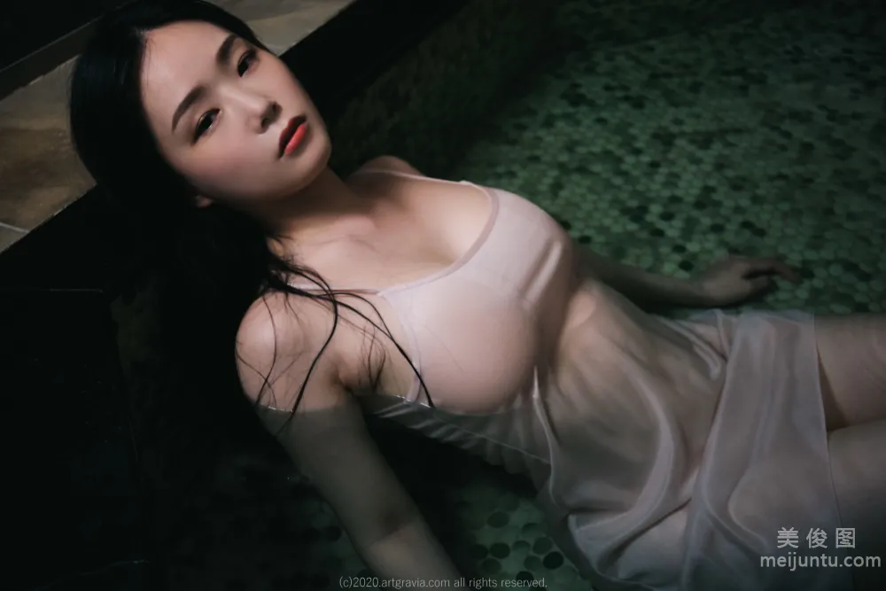 [ARTGRAVIA] VOL.159 PIA - Sexy Black Stockings + Wet Photo Shoot photo 39