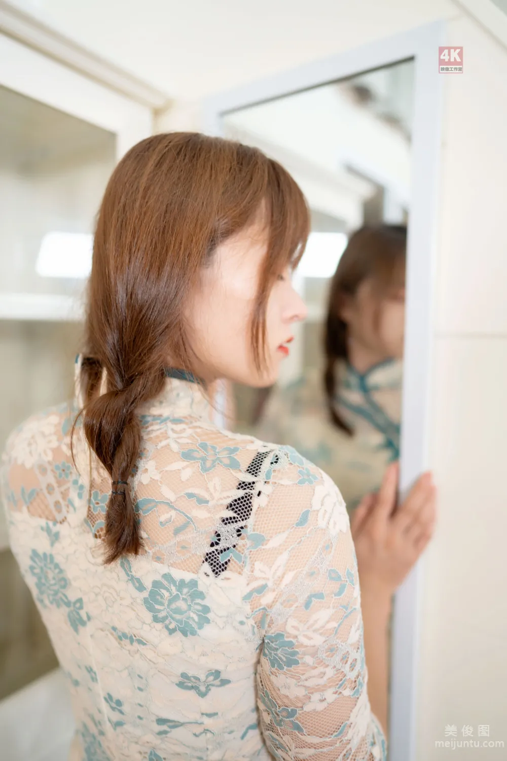 [丽柜Ligui] Model 奈奈 《民国风旗袍小短发》  写真套图76