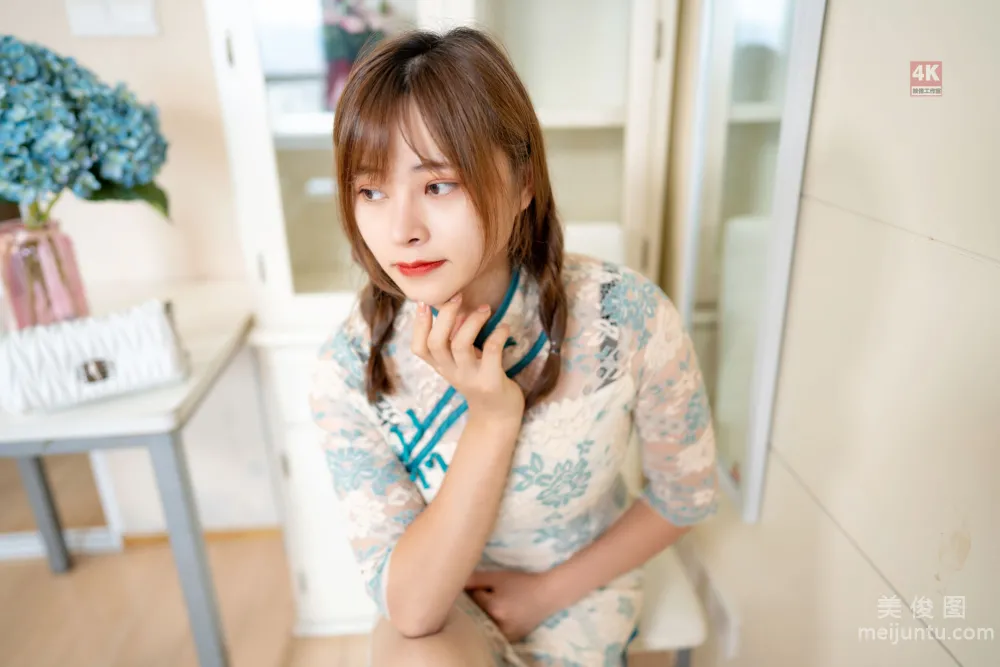 [丽柜Ligui] Model 奈奈 《民国风旗袍小短发》  写真套图58