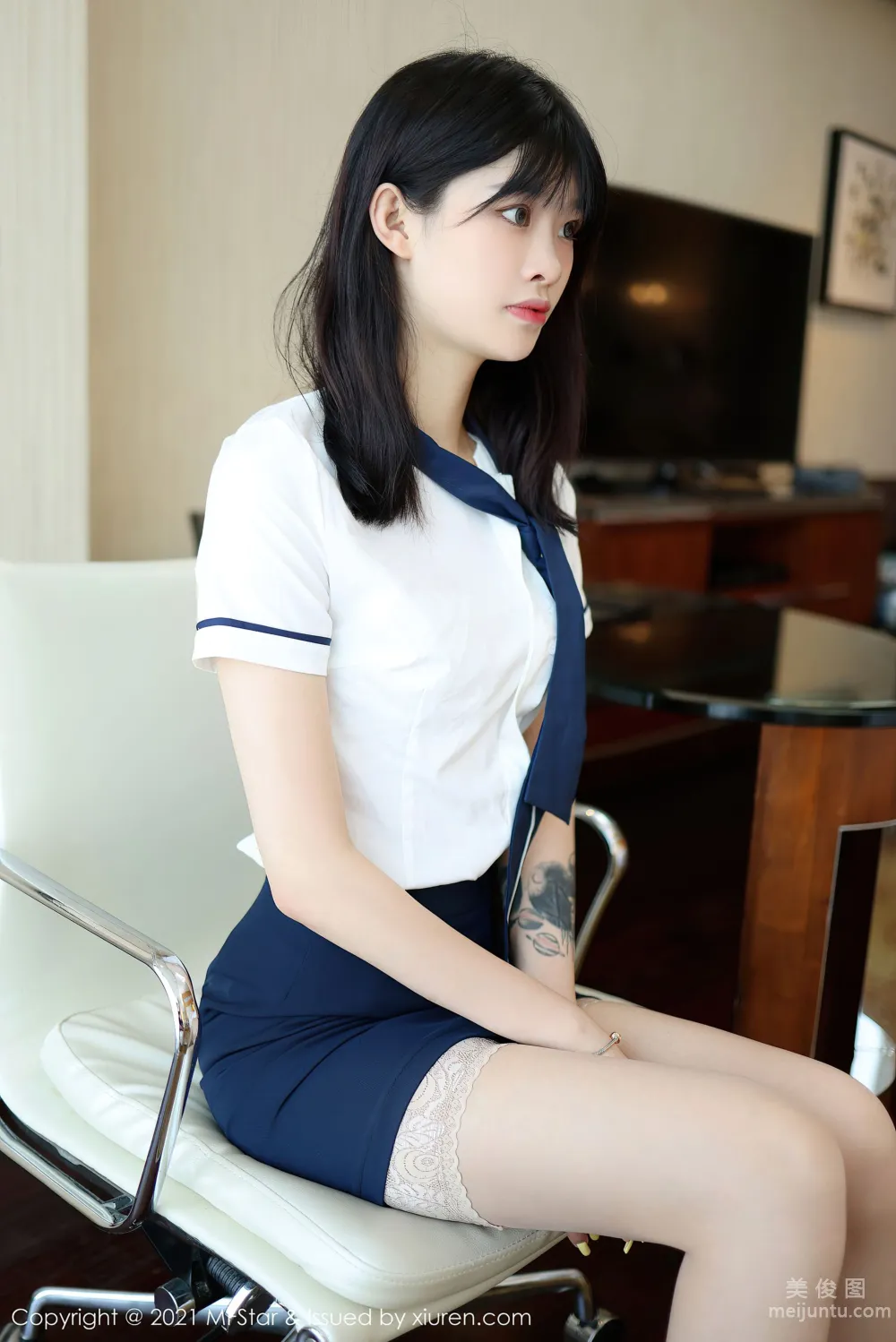 [MFStar] Vol.516 77qiqi, Campus Style School Uniform Series photo 17