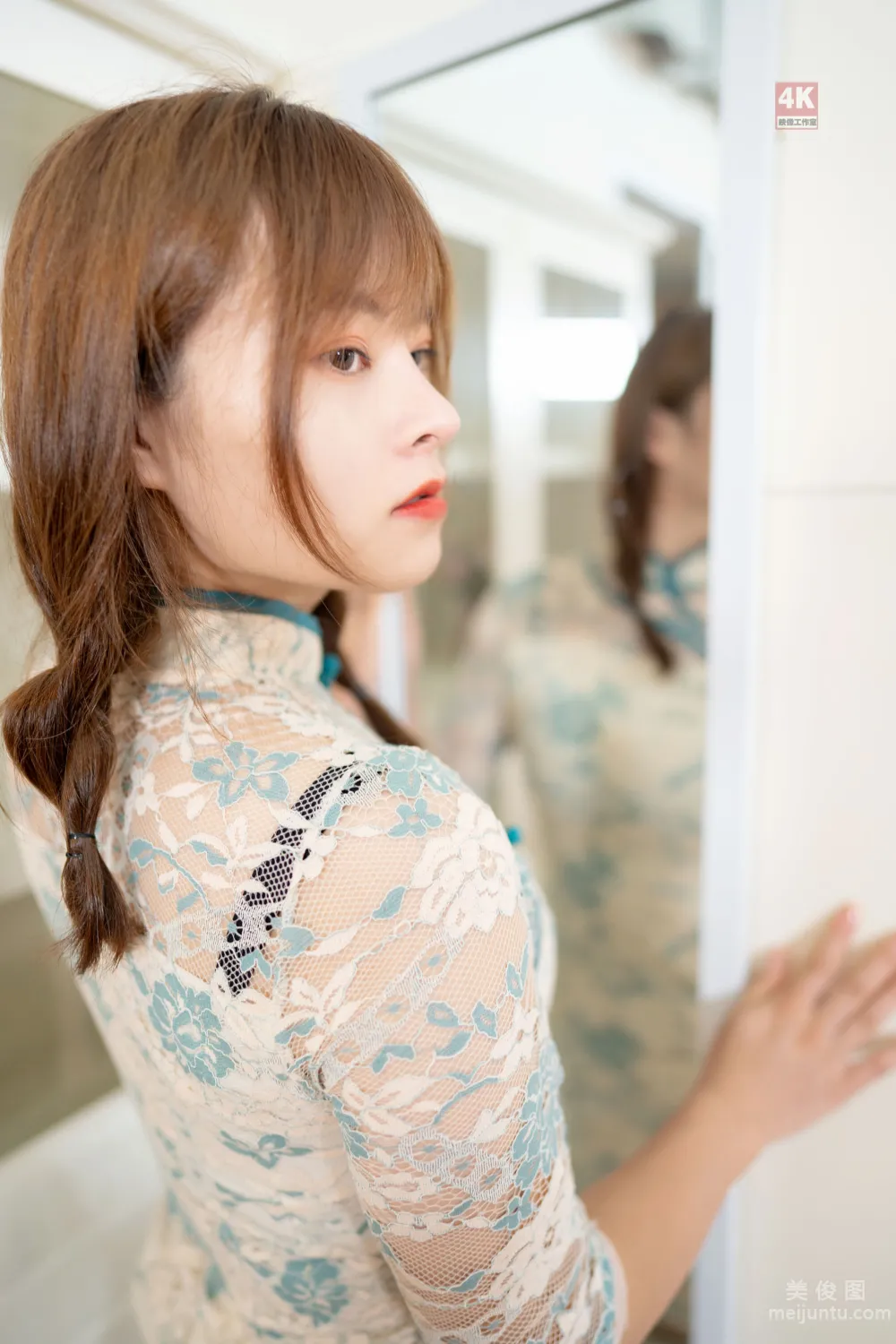 [丽柜Ligui] Model 奈奈 《民国风旗袍小短发》  写真套图75