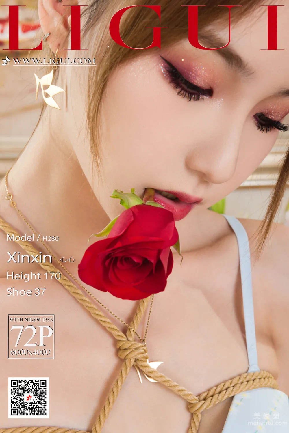 [麗櫃Ligui] 網絡麗人 Model 心心 《龜縛花蕊》 寫真套圖 1