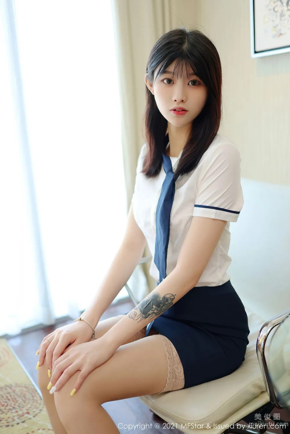 [MFStar] Vol.516 77qiqi, Campus Style School Uniform Series photo 16