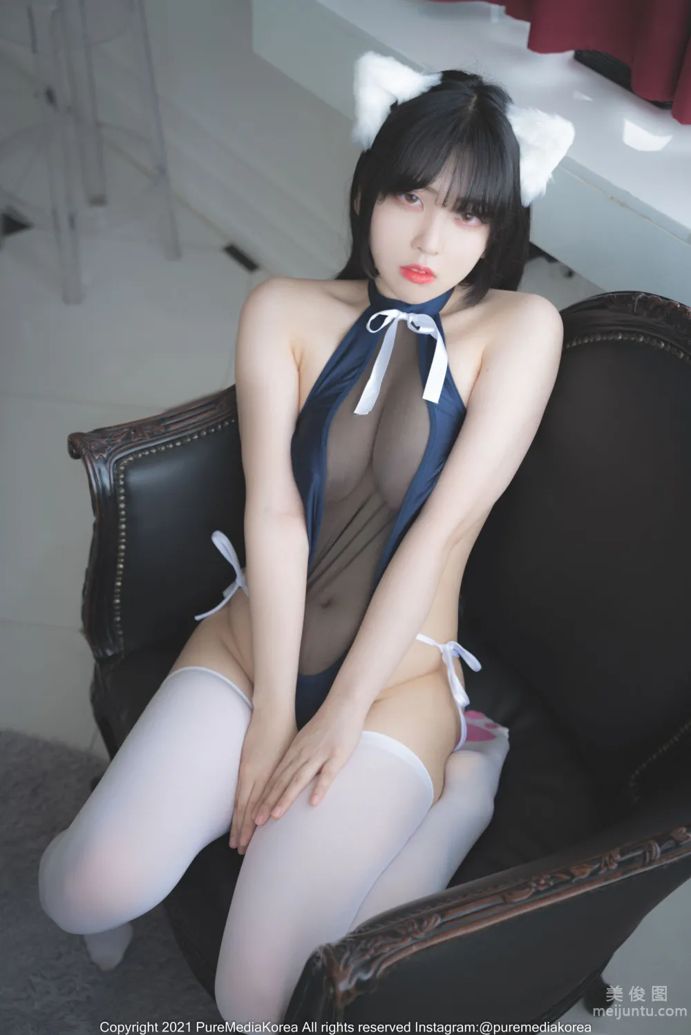 [PURE MEDIA] Vol.076 - Song Hana - Sexy Uniform Temptation photo 6