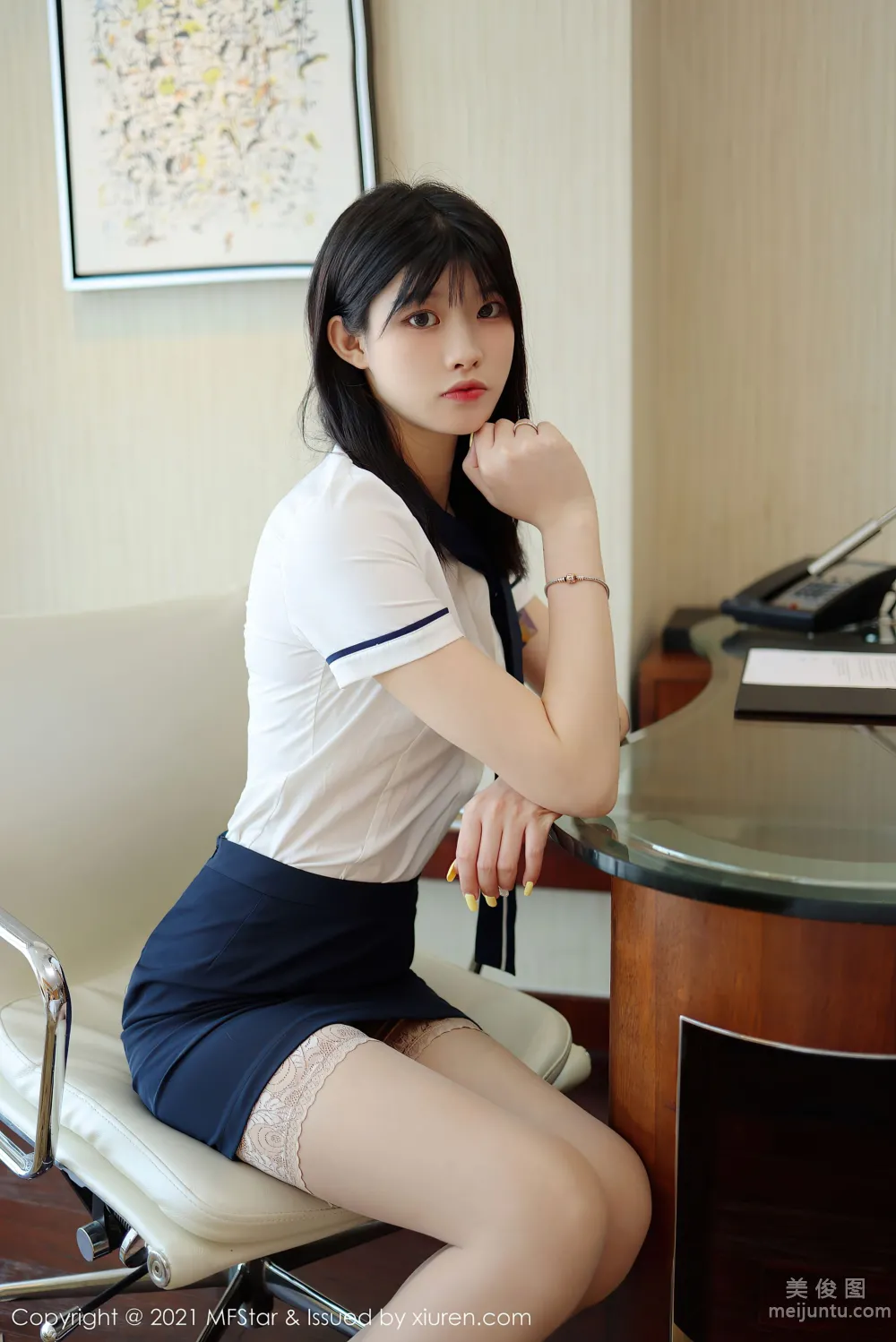[MFStar] Vol.516 77qiqi, Campus Style School Uniform Series photo 19
