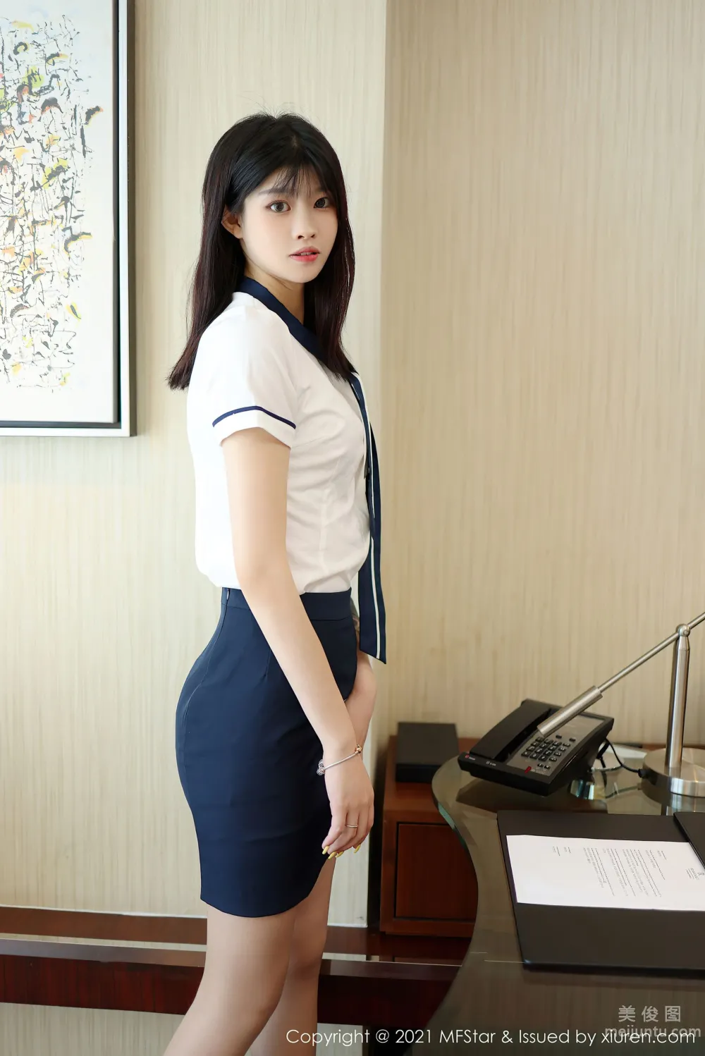 [MFStar] Vol.516 77qiqi, Campus Style School Uniform Series photo 31