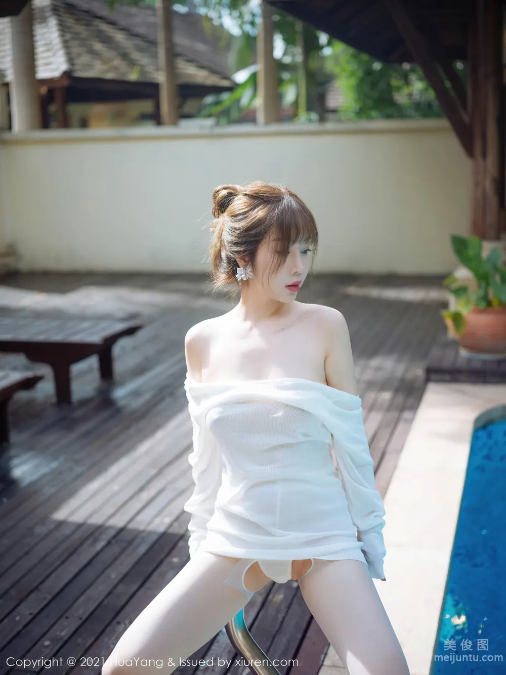 [HuaYang] Vol.429 Wang Yuchun - Pure White Light Sweater photo 15