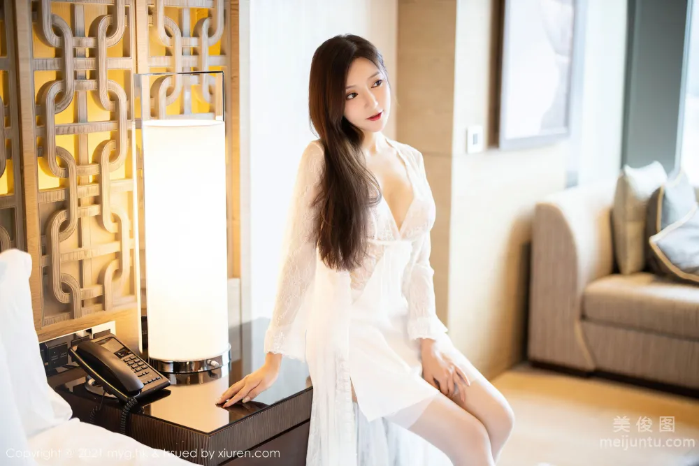 [MyGirl] Vol.564 Yanni Wang - Exquisite and Charming White Dress photo 5