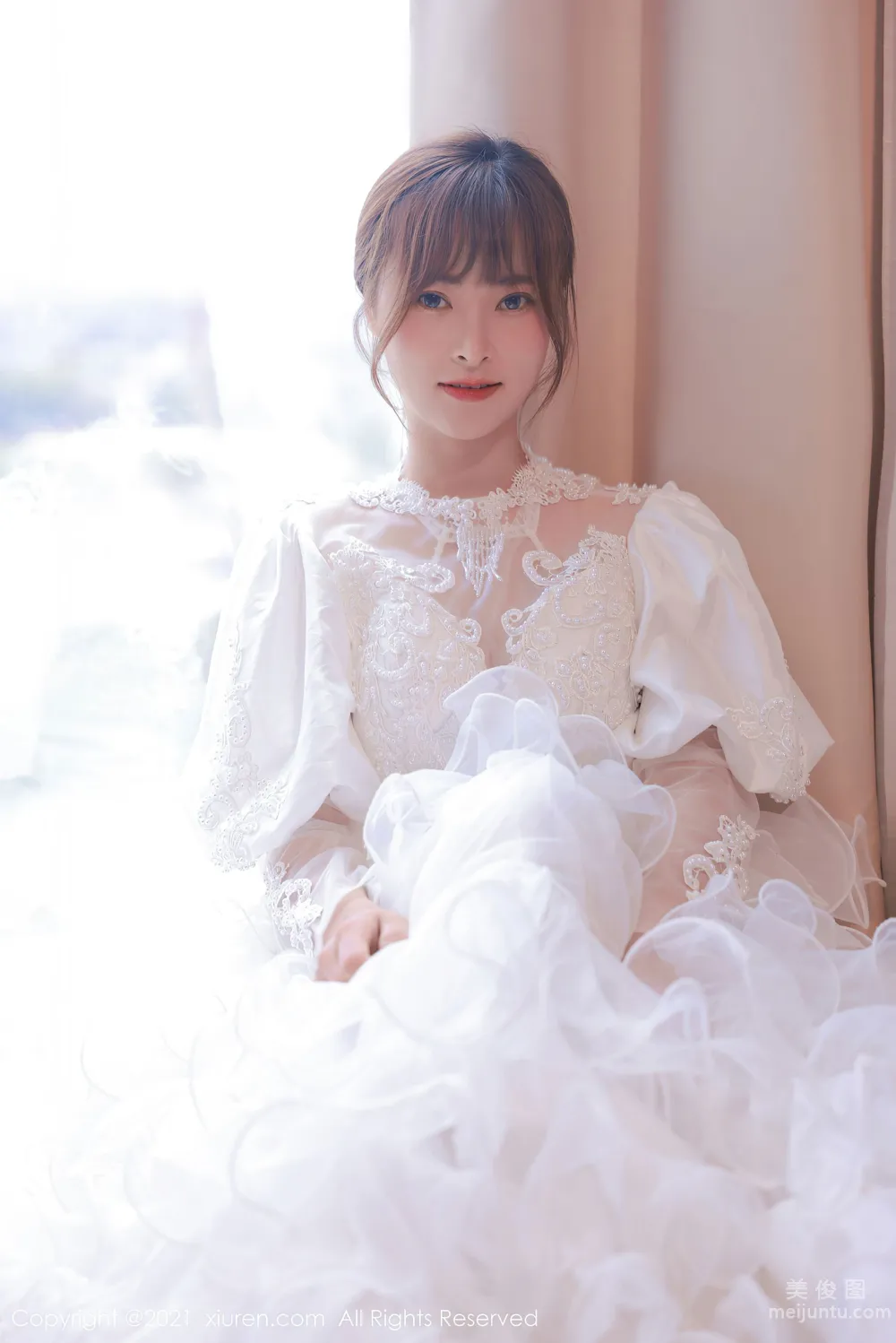 [秀人XIUREN] No.3671 奈沐子 - 唯美動人的白色婚紗系列 4