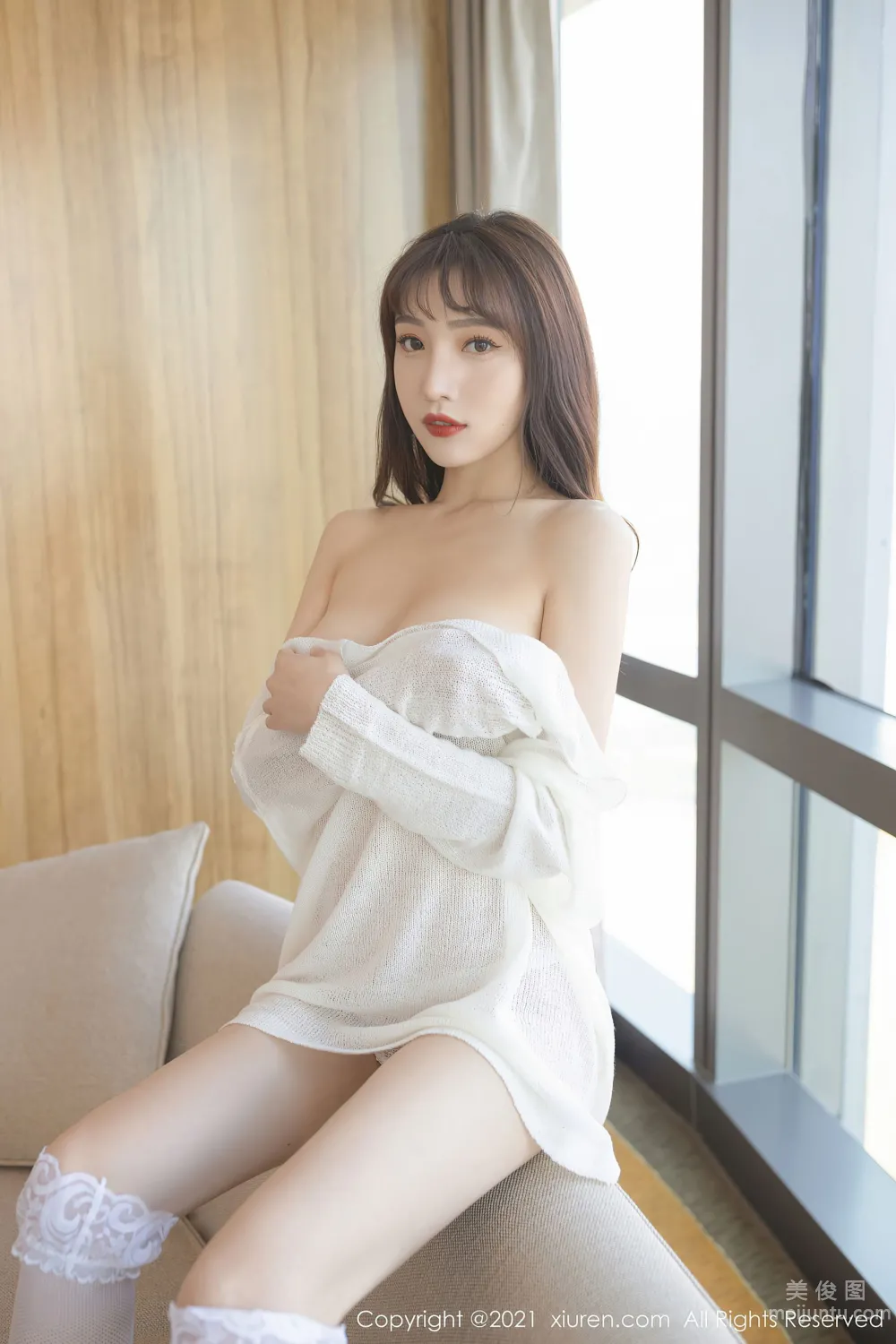 [XiuRen] No.3609 Lu Xuanxuan - White Sweater Theme Series photo 47