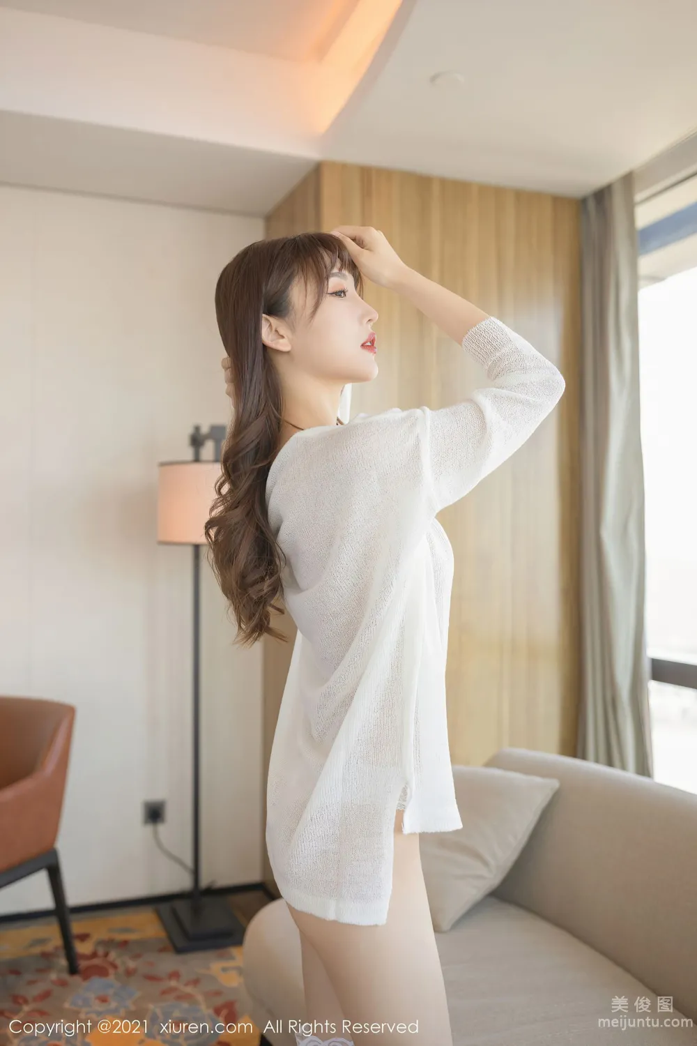 [XiuRen] No.3609 Lu Xuanxuan - White Sweater Theme Series photo 4