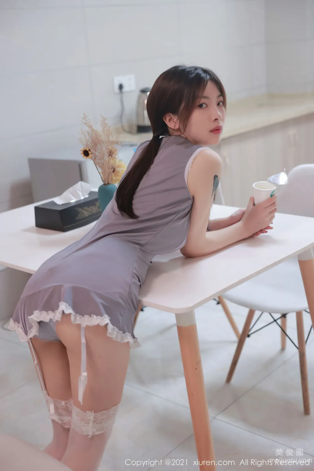 [秀人XIUREN] No.3622 明日花桃桃 - 經典溫柔可人的女仆裝系列 6