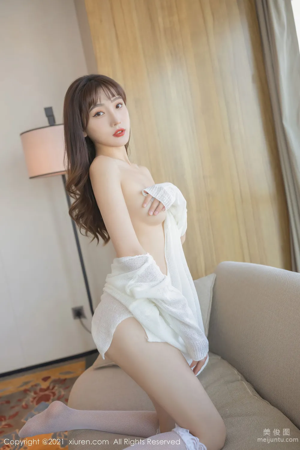 [XiuRen] No.3609 Lu Xuanxuan - White Sweater Theme Series photo 33
