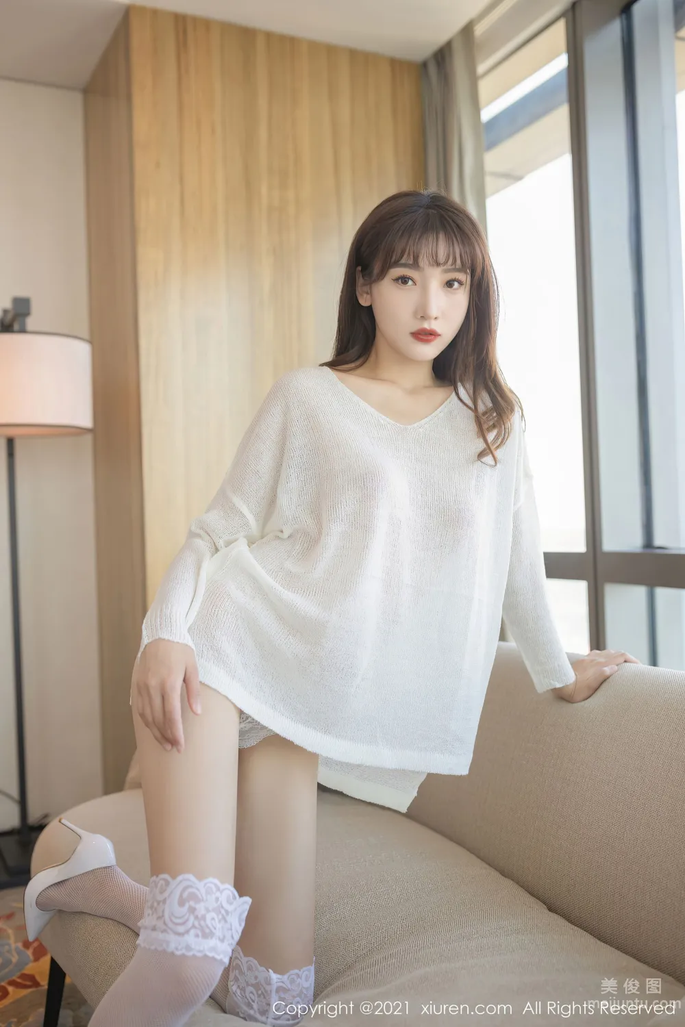 [XiuRen] No.3609 Lu Xuanxuan - White Sweater Theme Series photo 13