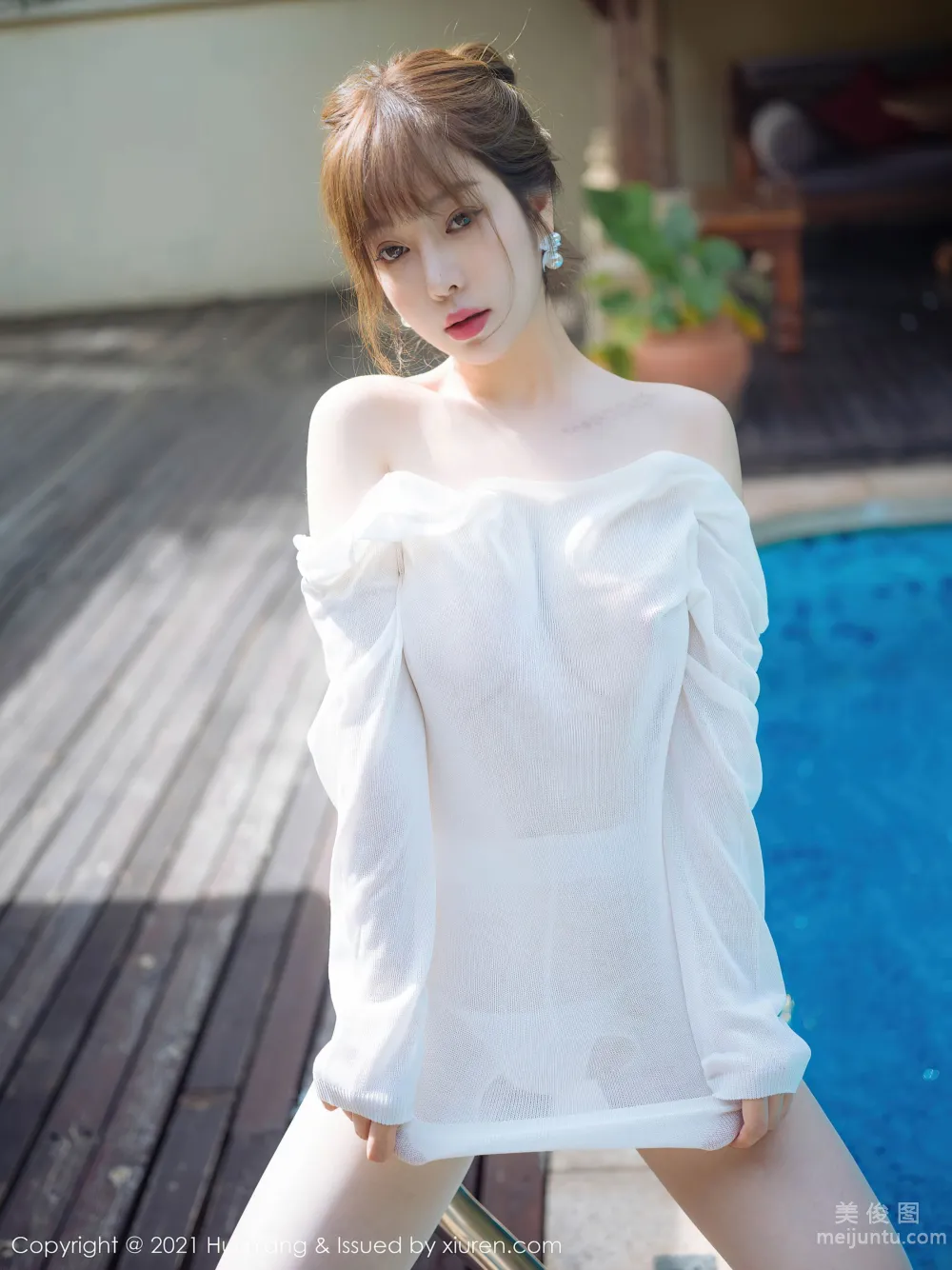 [HuaYang] Vol.429 Wang Yuchun - Pure White Light Sweater photo 20